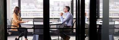 man working at computer