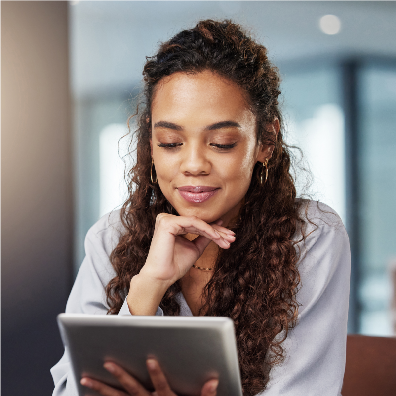 Women on Ipad