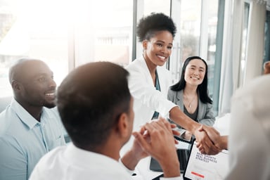 a recruiter and a candidate having an interview 