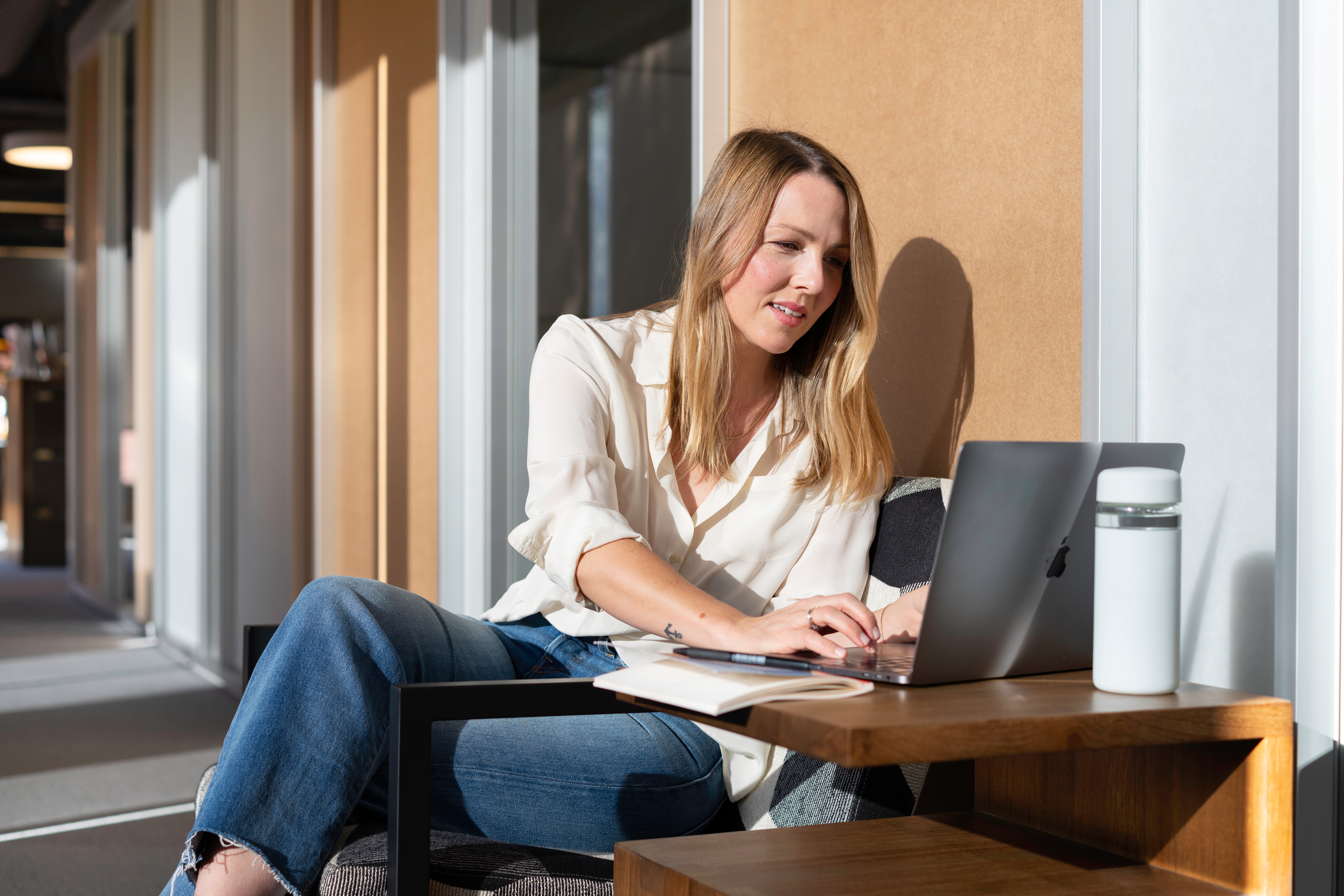 person working on laptop