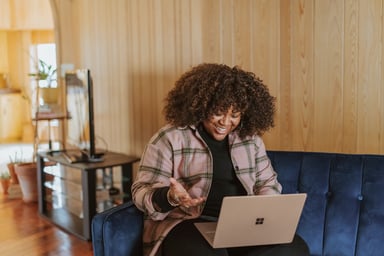 person working on laptop