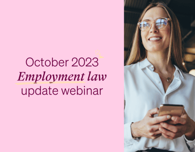 Image for October 2023 Employment law update webinar