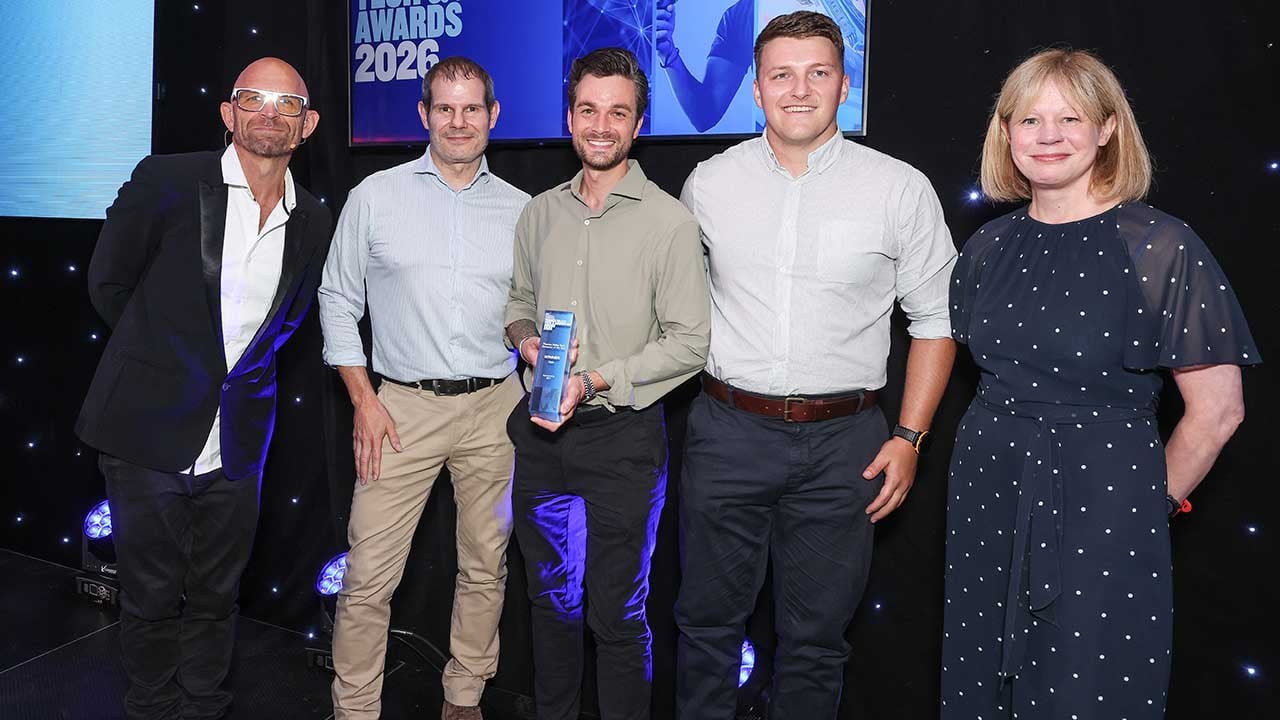 Ciphr accepting the 2026 Thames Valley Tech Company of the Year Award