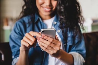 person using their mobile phone