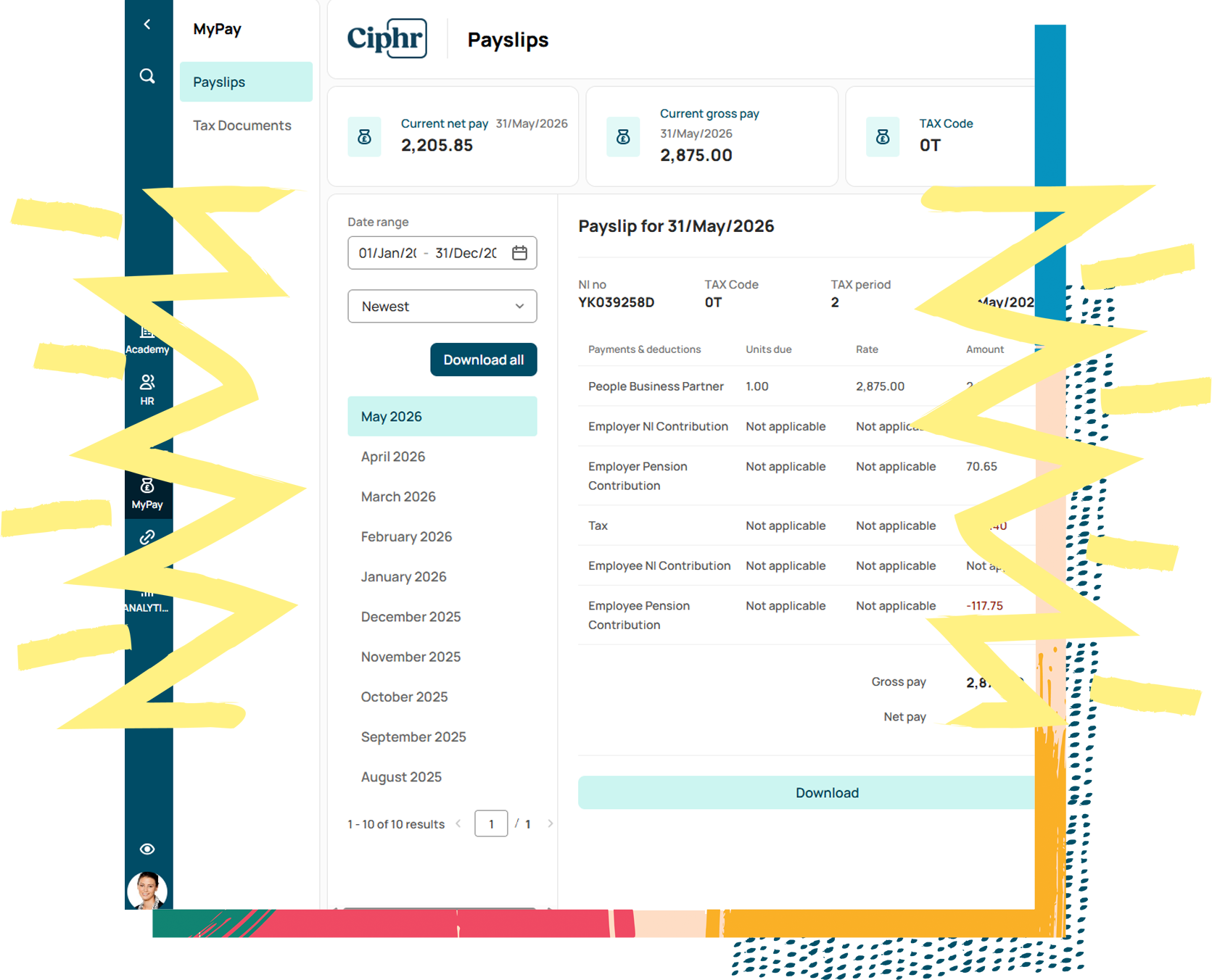 See your payroll data live