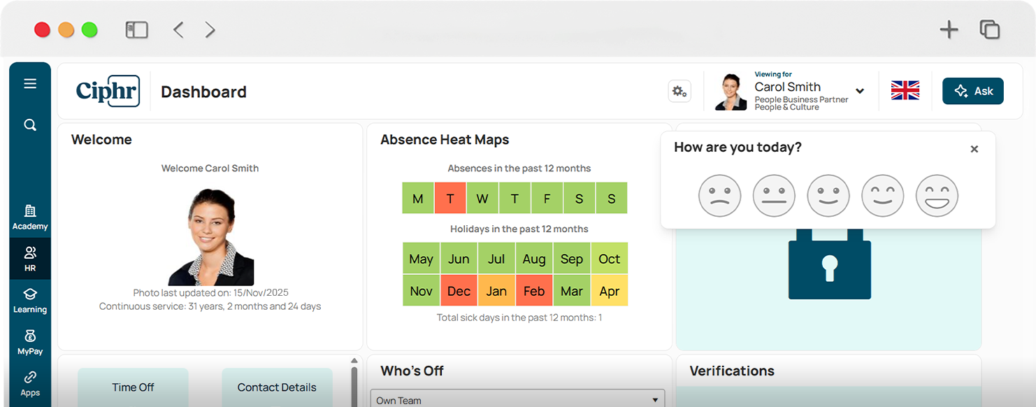 Ciphr dashboard Ciphr dashboard